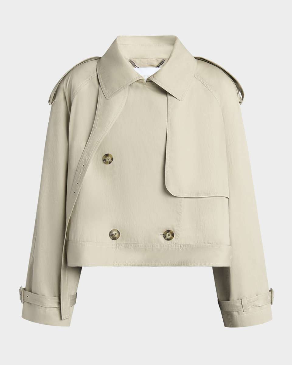 Light Cotton Short Trench Coat